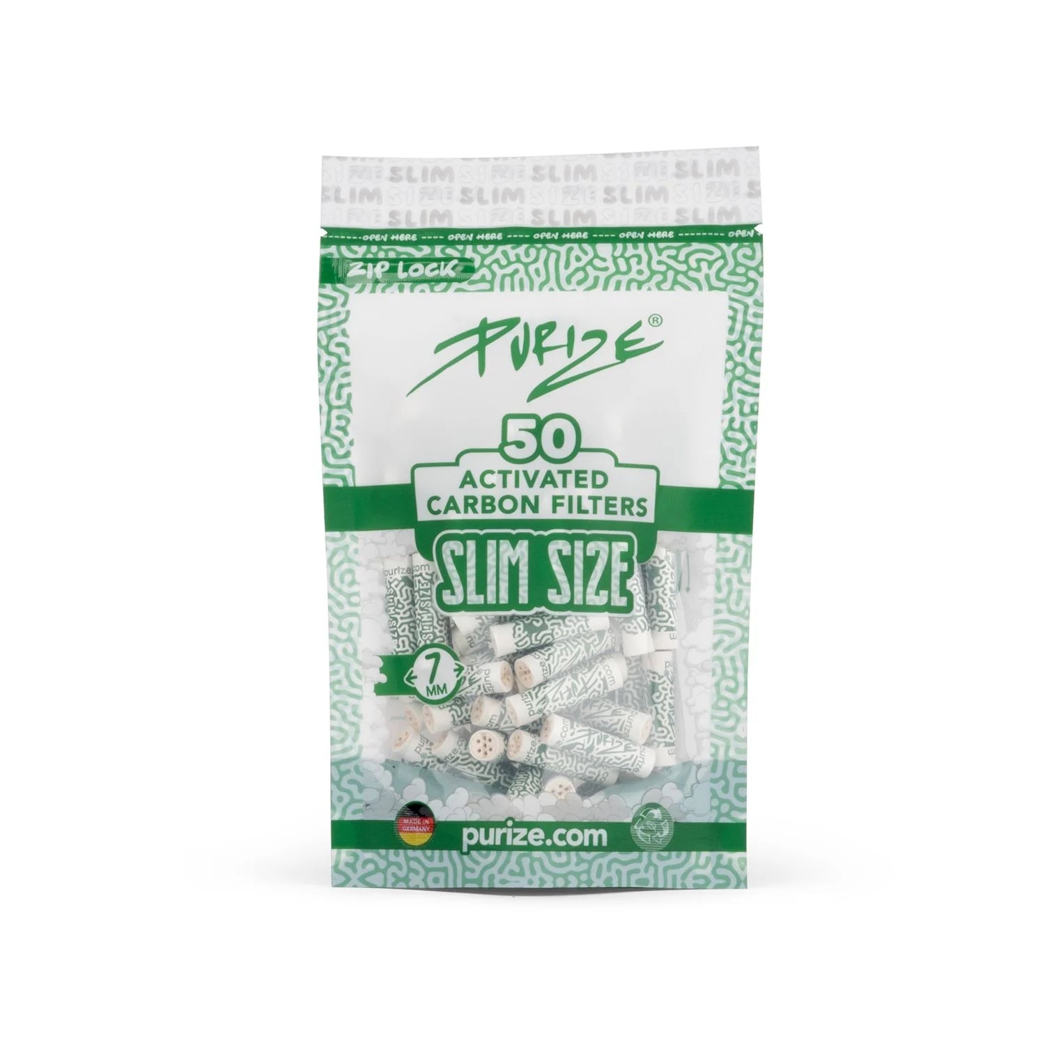 Purize White, 50er Pack, Ø 7mm, Aktivkohlefilter